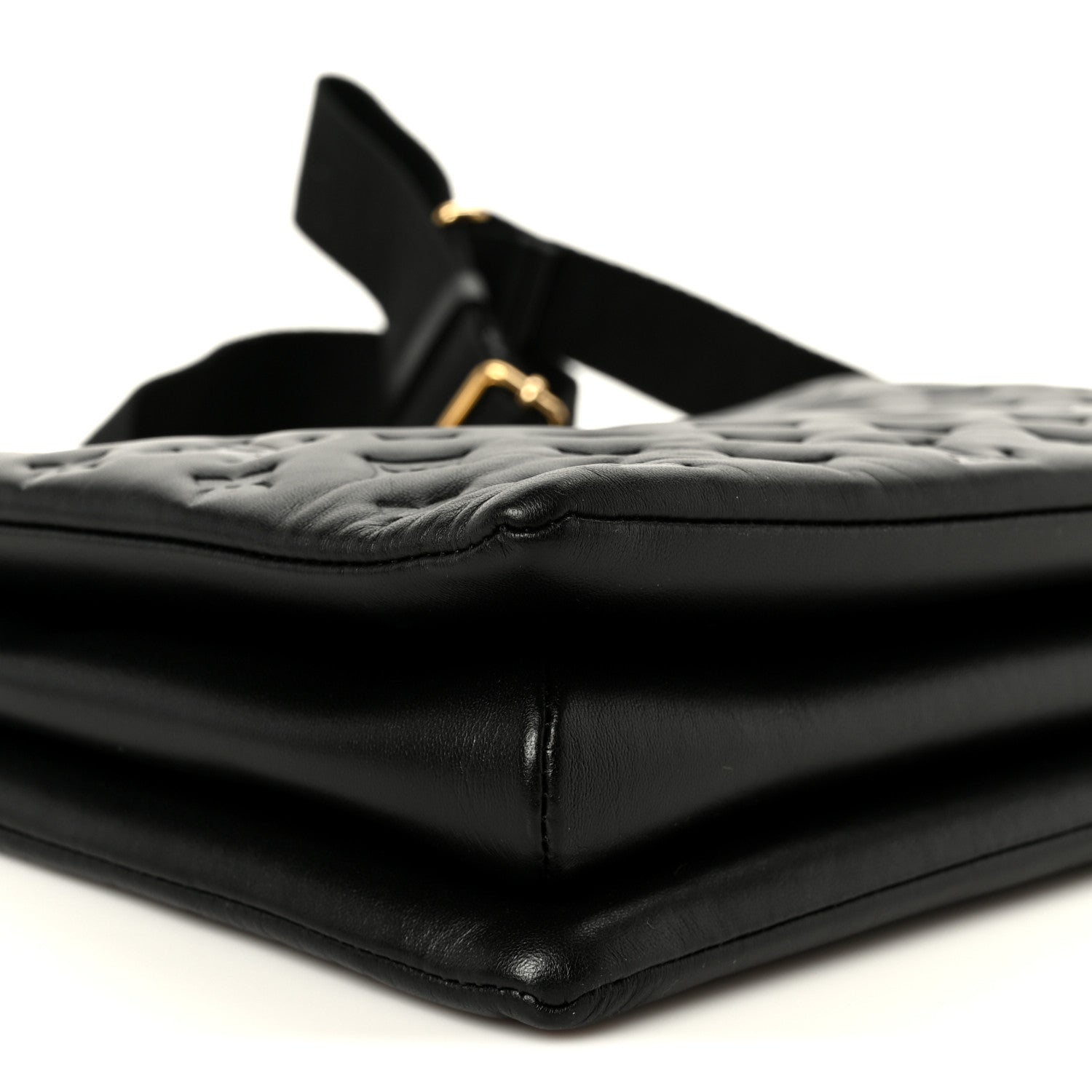 Louis Vuitton Lambskin Embossed Monogram Coussin MM Black 11 of 12