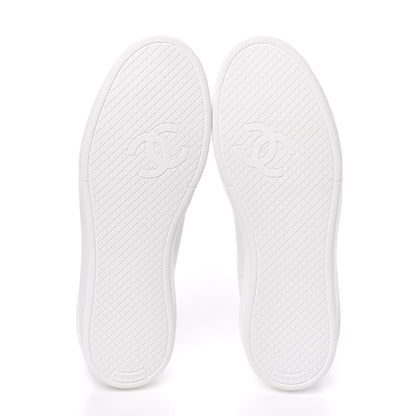 Chanel Calfskin CC Womens Sneakers 37 White 5 of 9