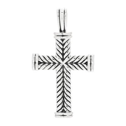 David Yurman Sterling Silver Chevron Cross Pendant 1 of 4