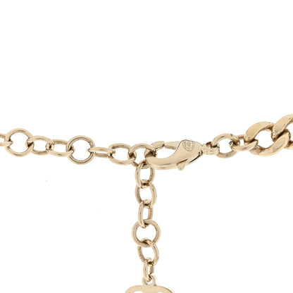 Chanel Metal Crystal Heart CC Chain Necklace Gold 4 of 4