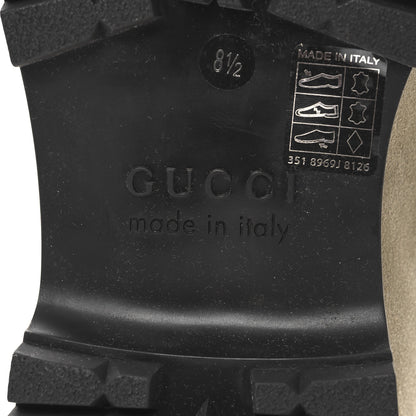 Gucci Suede Mens Horsebit Ankle Boots 8.5 Beige 8 of 10
