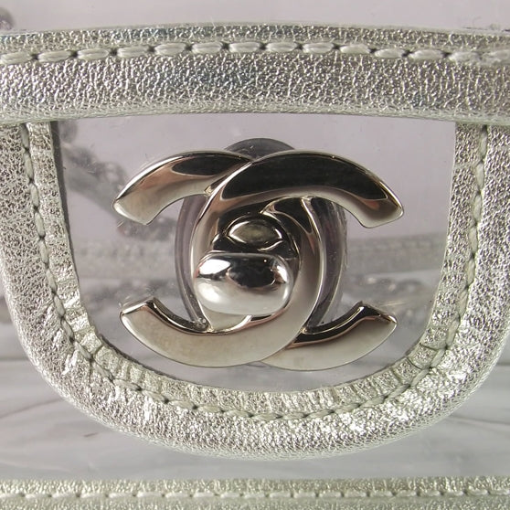 Vinyl Naked Classic Flap Silver
