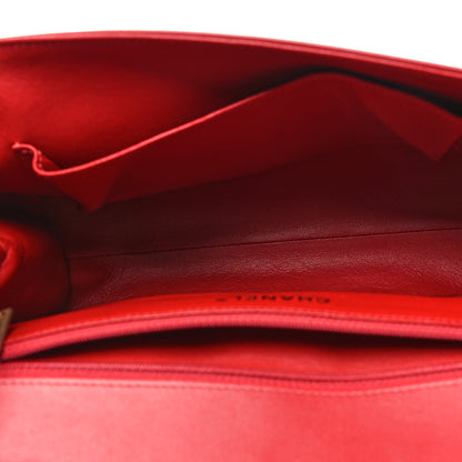 Chanel Calfskin Quilted Chevron In The City Bag Red 5 of 12