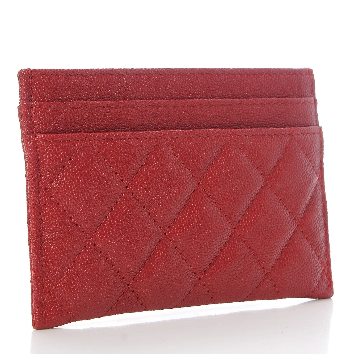 Chanel Caviar Quilted Boy Card Holder Red 3 of 9