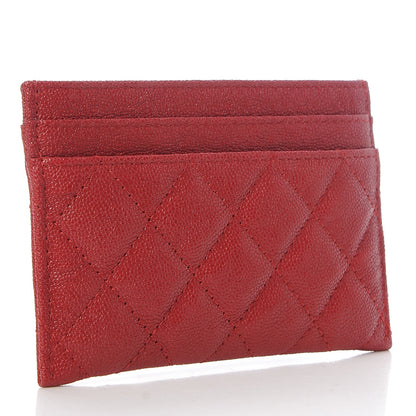 Chanel Caviar Quilted Boy Card Holder Red 3 of 9