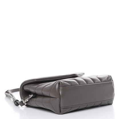 Saint Laurent Calfskin Y Quilted Monogram Toy Loulou Crossbody Bag Earth 4 of 10