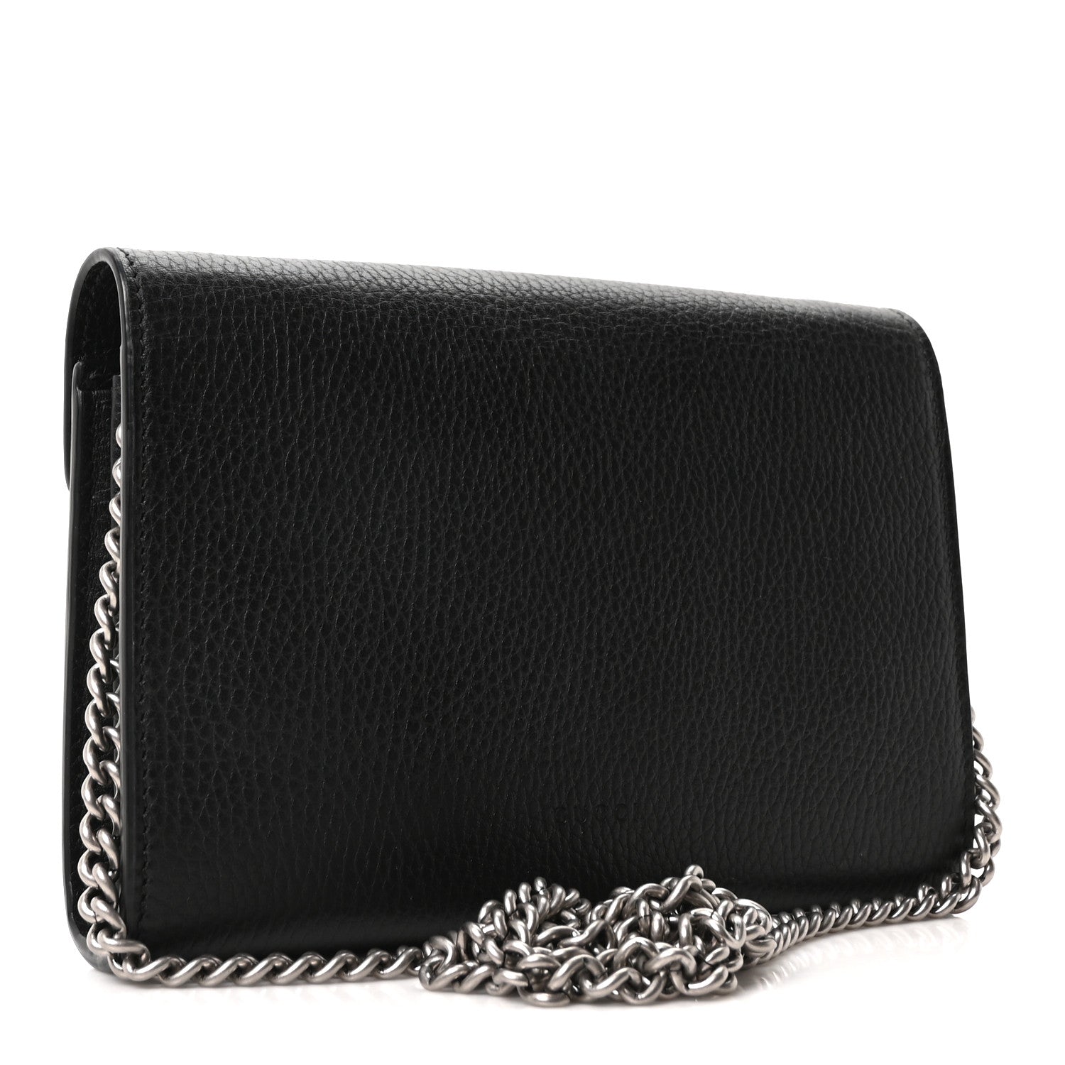 Gucci Calfskin Mini Dionysus Chain Wallet Black 3 of 9