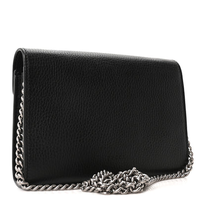 Gucci Calfskin Mini Dionysus Chain Wallet Black 3 of 9