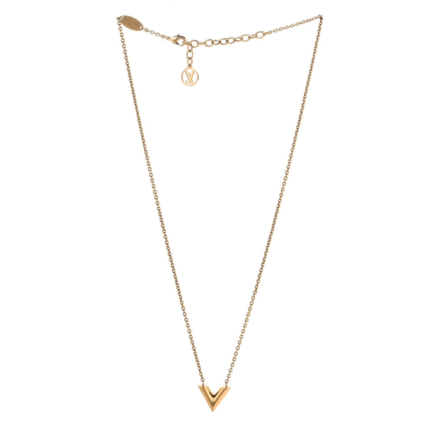 Brass Essential V Necklace Gold