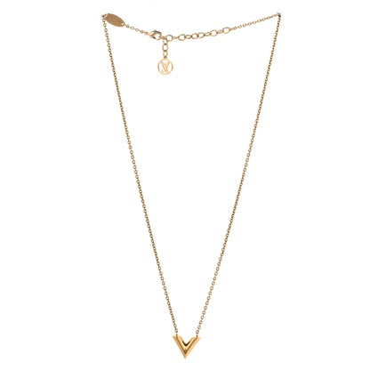 Louis Vuitton Brass Essential V Necklace Gold 3 of 6