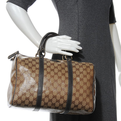 Gucci Crystal Monogram Dollar Calfskin Medium Joy Boston Beige Ebony Testa di Moro 2 of 7