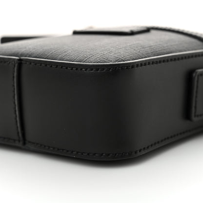 Gucci GG Supreme Monogram Appia Calfskin Web Small Camera Messenger Bag Black Grey 10 of 10