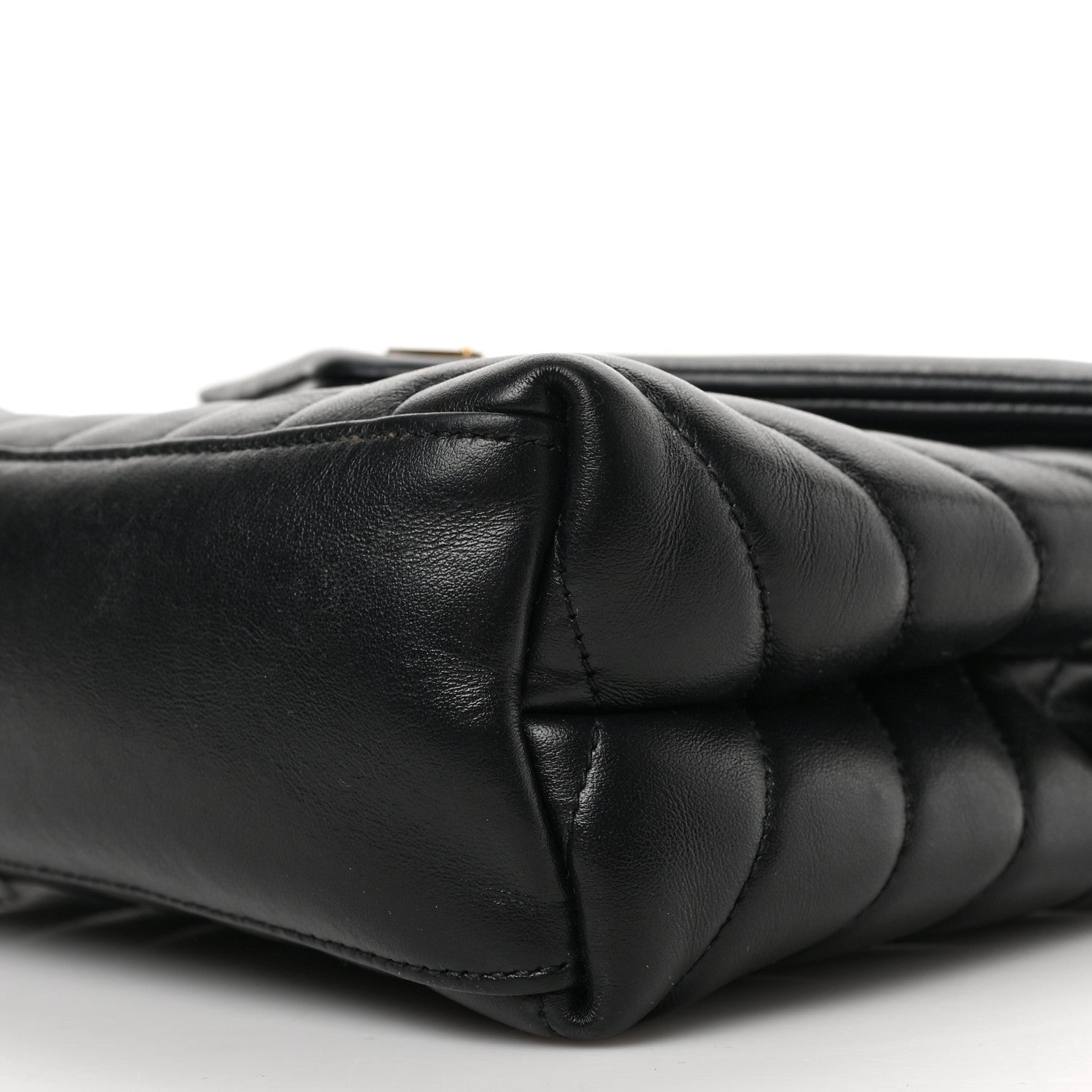 Saint Laurent Calfskin Y Quilted Monogram Small Loulou Chain Satchel Black 8 of 8