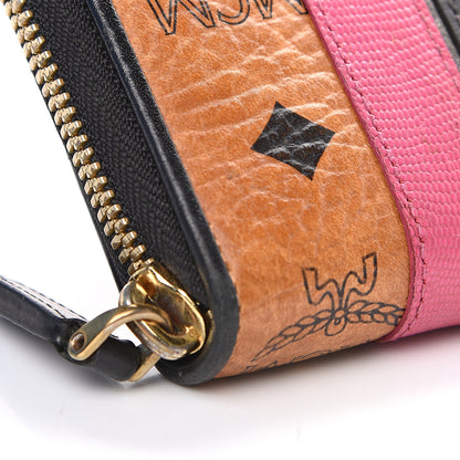 MCM Visetos Striped Zip Around Wallet Cognac 6 of 11