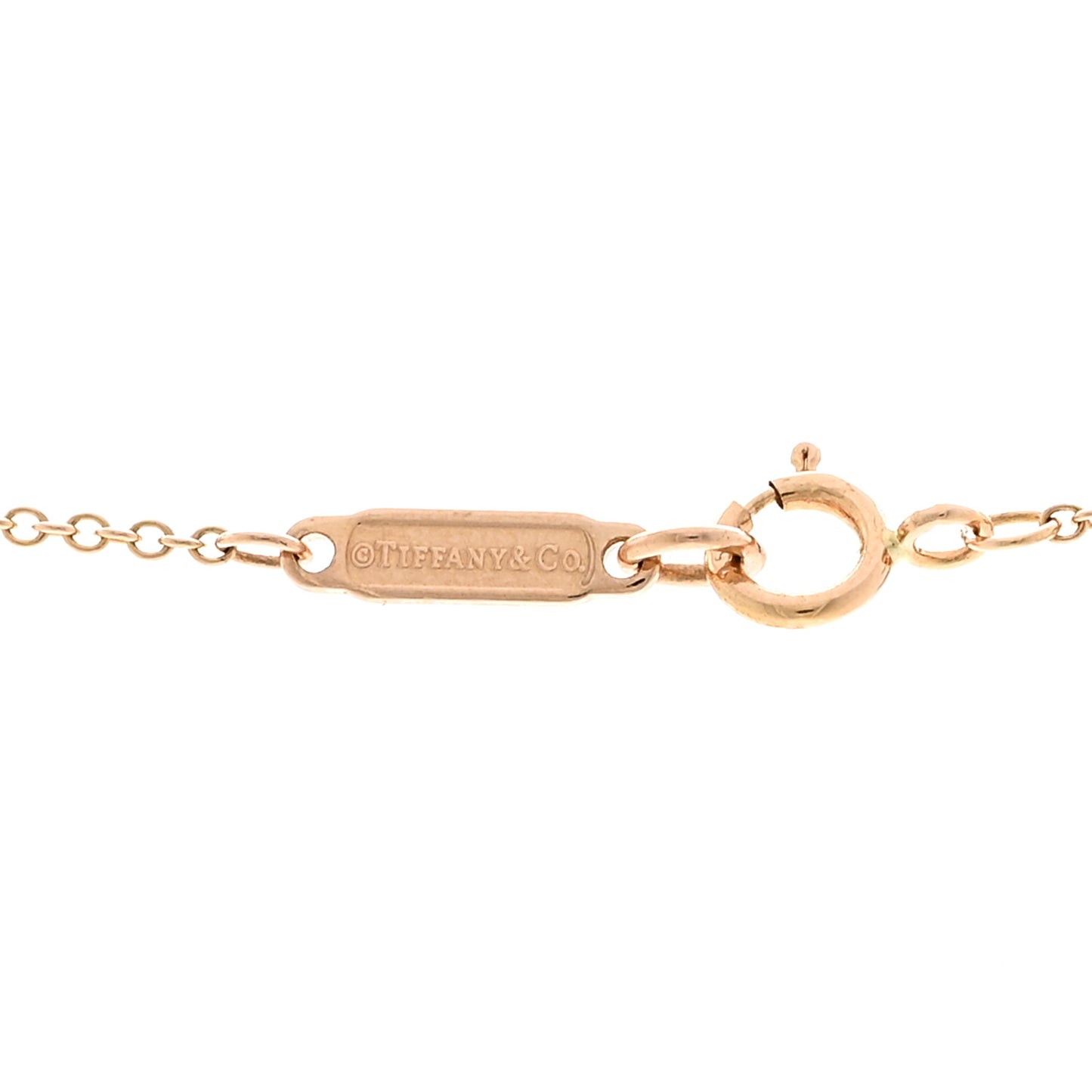 18K Rose Gold Mother of Pearl T Circle Pendant Necklace
