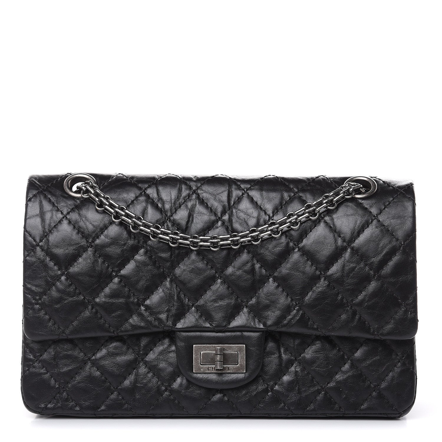 Chanel Aged Calfskin Quilted 2.55 Reissue 225 Flap Black 1 of 10