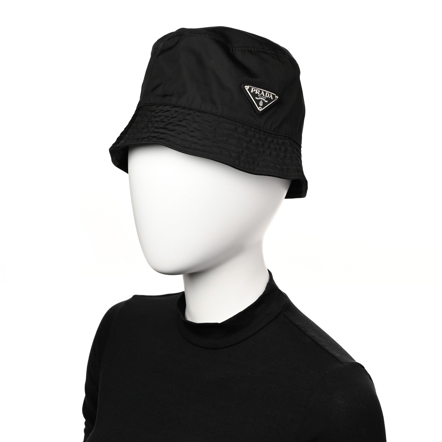 Prada Nylon Bucket Hat S Black 2 of 8