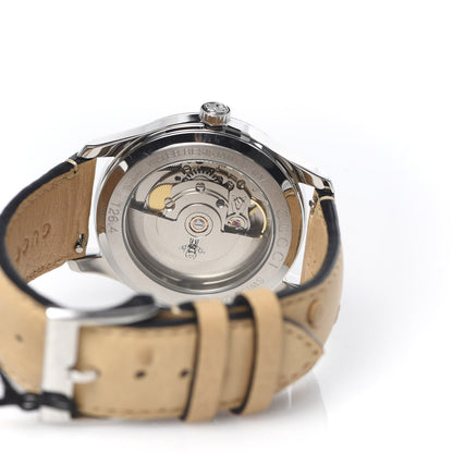 Gucci Stainless Steel Ostrich Mother of Pearl 38mm G-Timeless Cat Automatic Watch 5 of 8