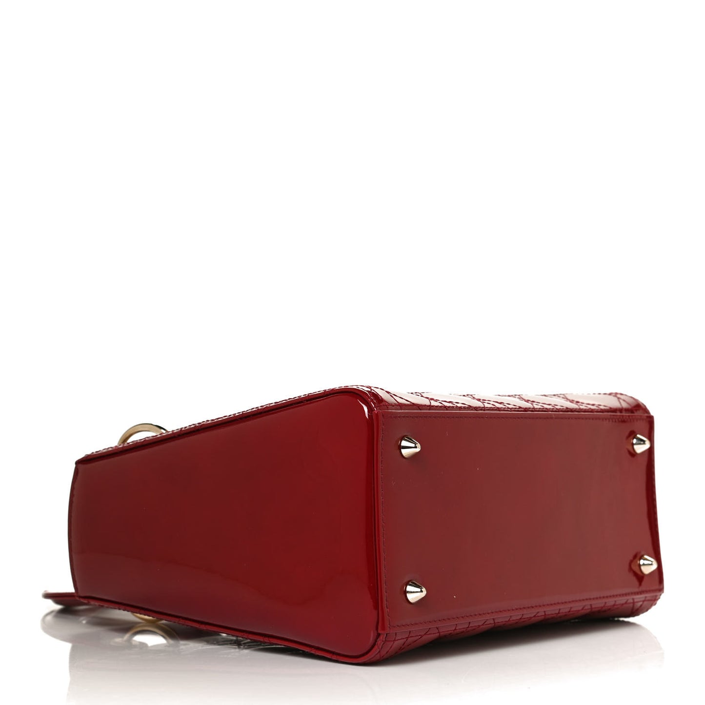 Patent Cannage Medium Lady Dior Red