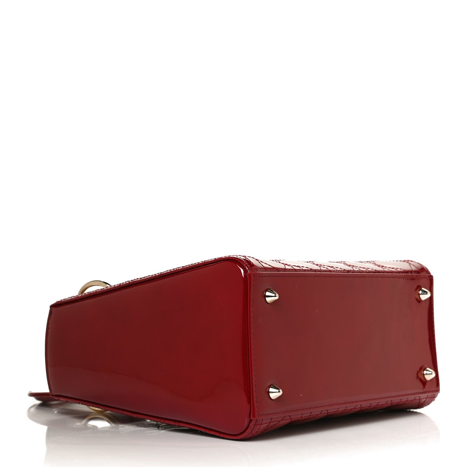 Christian Dior Patent Cannage Medium Lady Dior Red 4 of 11