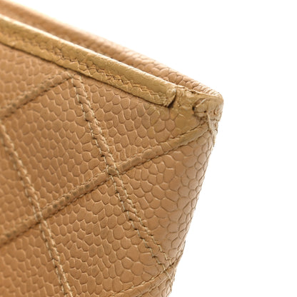 Chanel Caviar Diamond Stitched French Wallet Beige 12 of 15