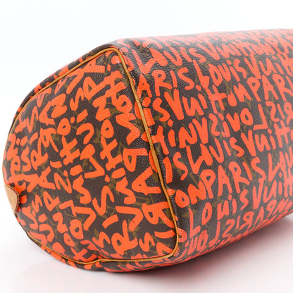 Louis Vuitton Monogram Graffiti Speedy 30 Orange 10 of 11