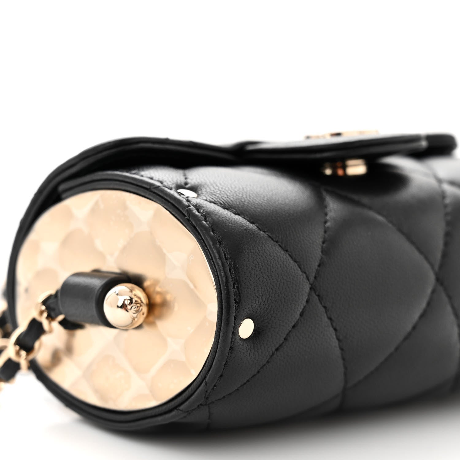 Chanel Lambskin Quilted Box Of Secrets Card Holder With Chain Black 9 of 11