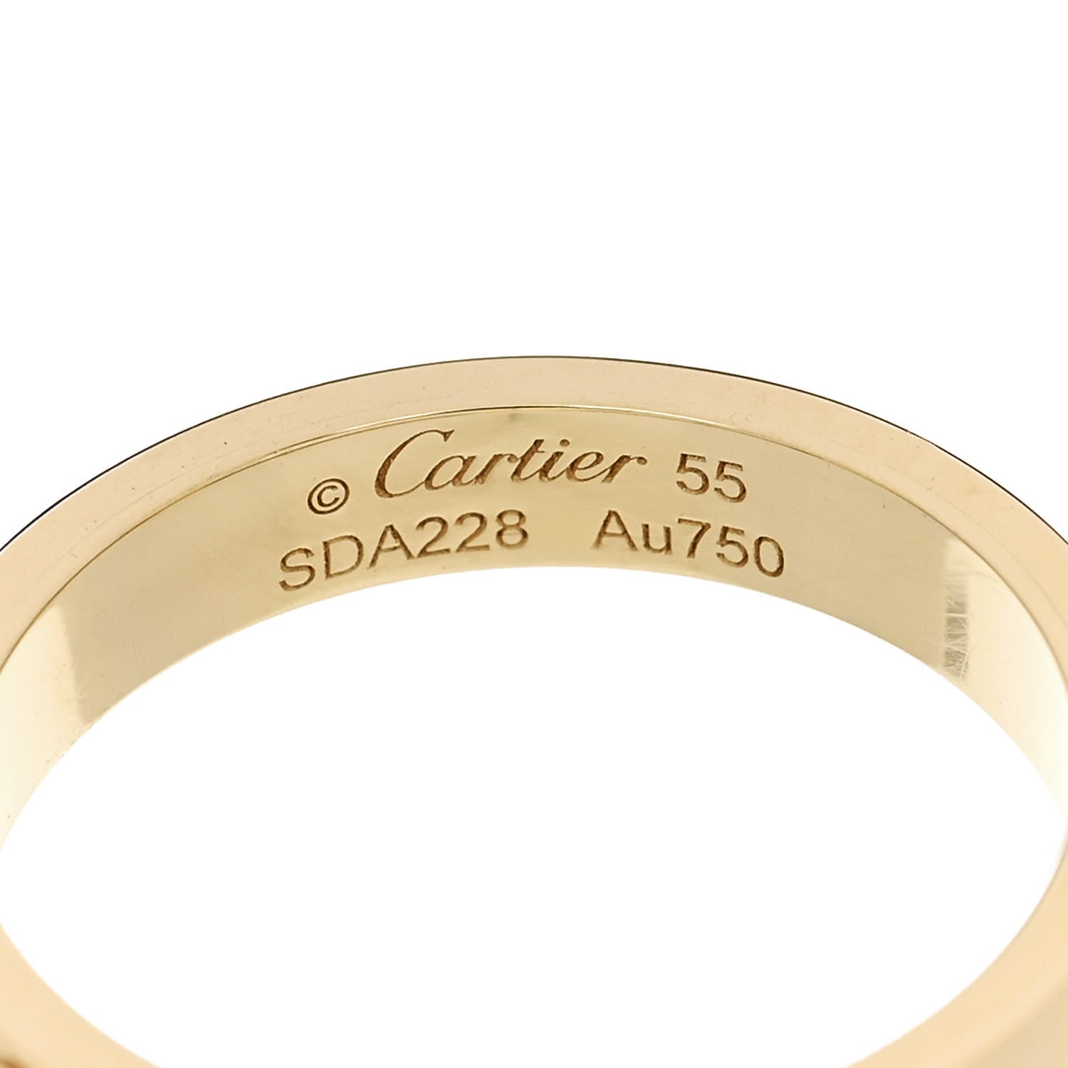 Cartier 18K Yellow Gold 3.5mm LOVE Wedding Band Ring 55 7.25 4 of 5