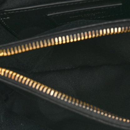 Saint Laurent Sheepskin Matelasse Chevron Monogram Medium College Bag Black 6 of 15