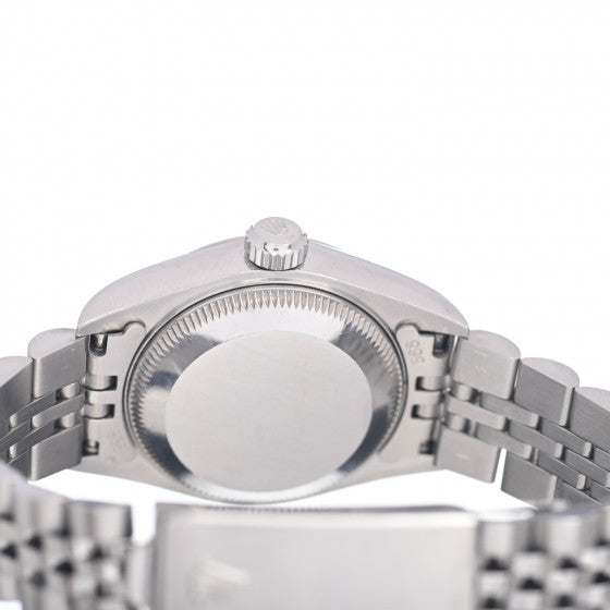 Rolex Stainless Steel 18K White Gold Diamond 26mm Oyster Perpetual Datejust Watch Silver 69174 4 of 4
