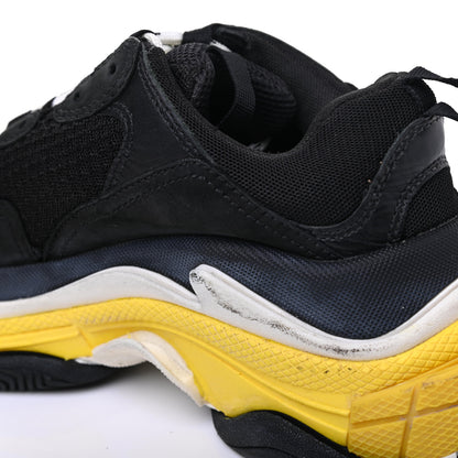 Balenciaga Fabric Mesh Womens Triple S Sneakers 37 Black Yellow 21 of 24