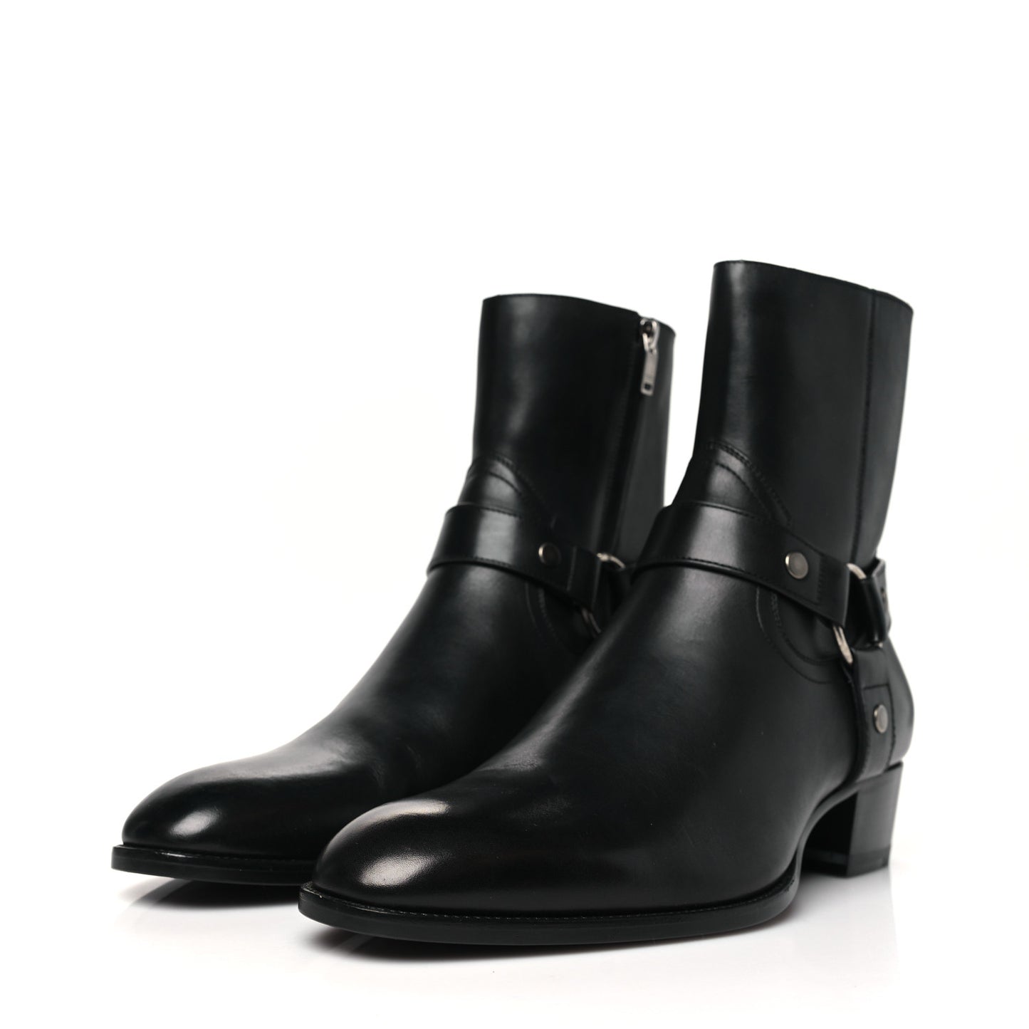 Calfskin Mens Wyatt Marrakesh Harness Ankle Boots 43 Black