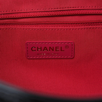 Chanel Shiny Aged Calfskin Quilted Large Shopping Bag Black 6 of 12