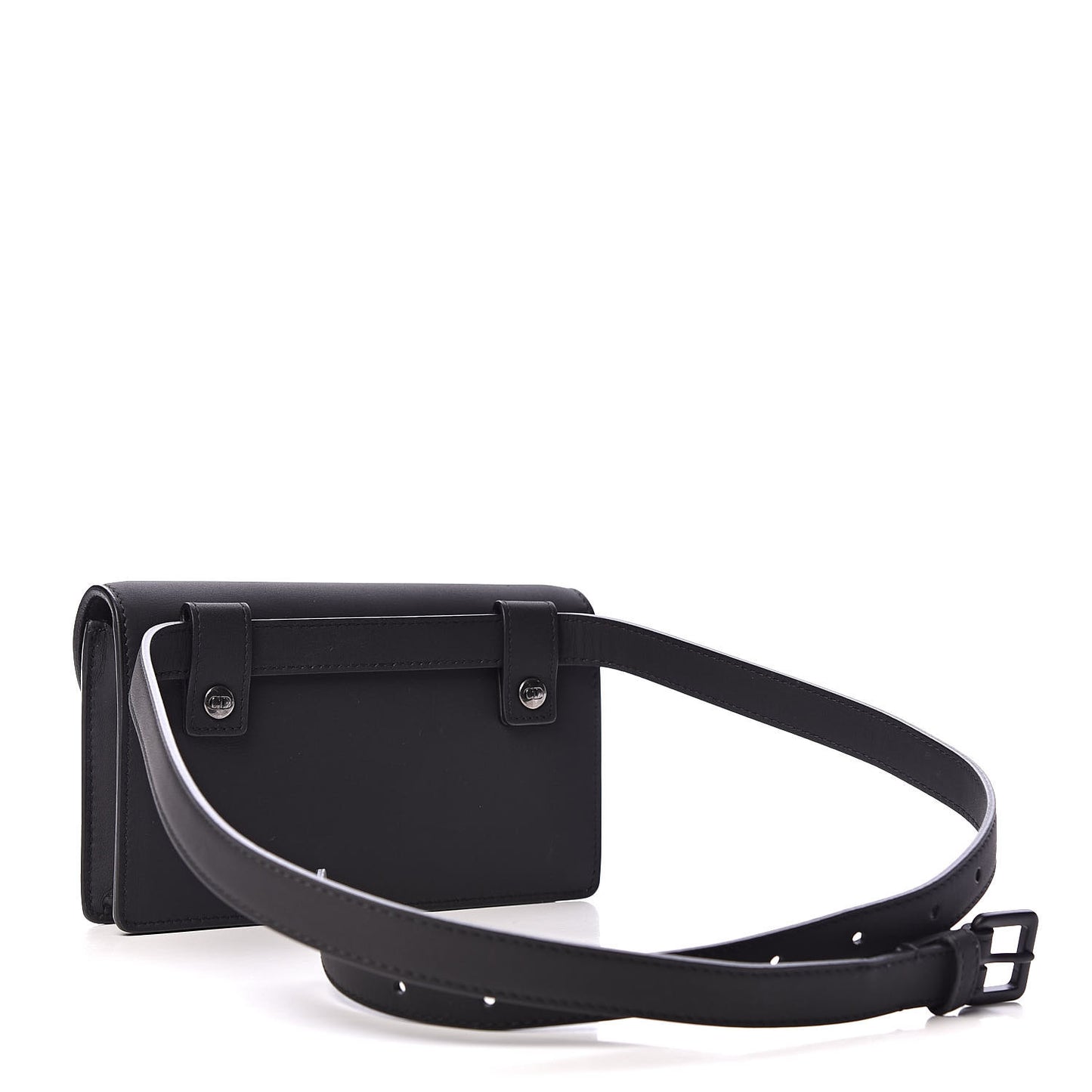 Ultra Matte Calfskin Saddle Belt Bag Black