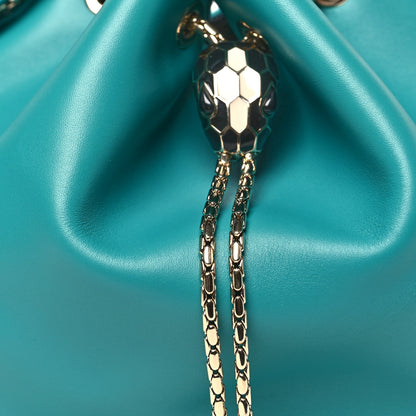 Bulgari Calfskin Serpenti Forever Bucket Bag Tropical Turquoise 7 of 9