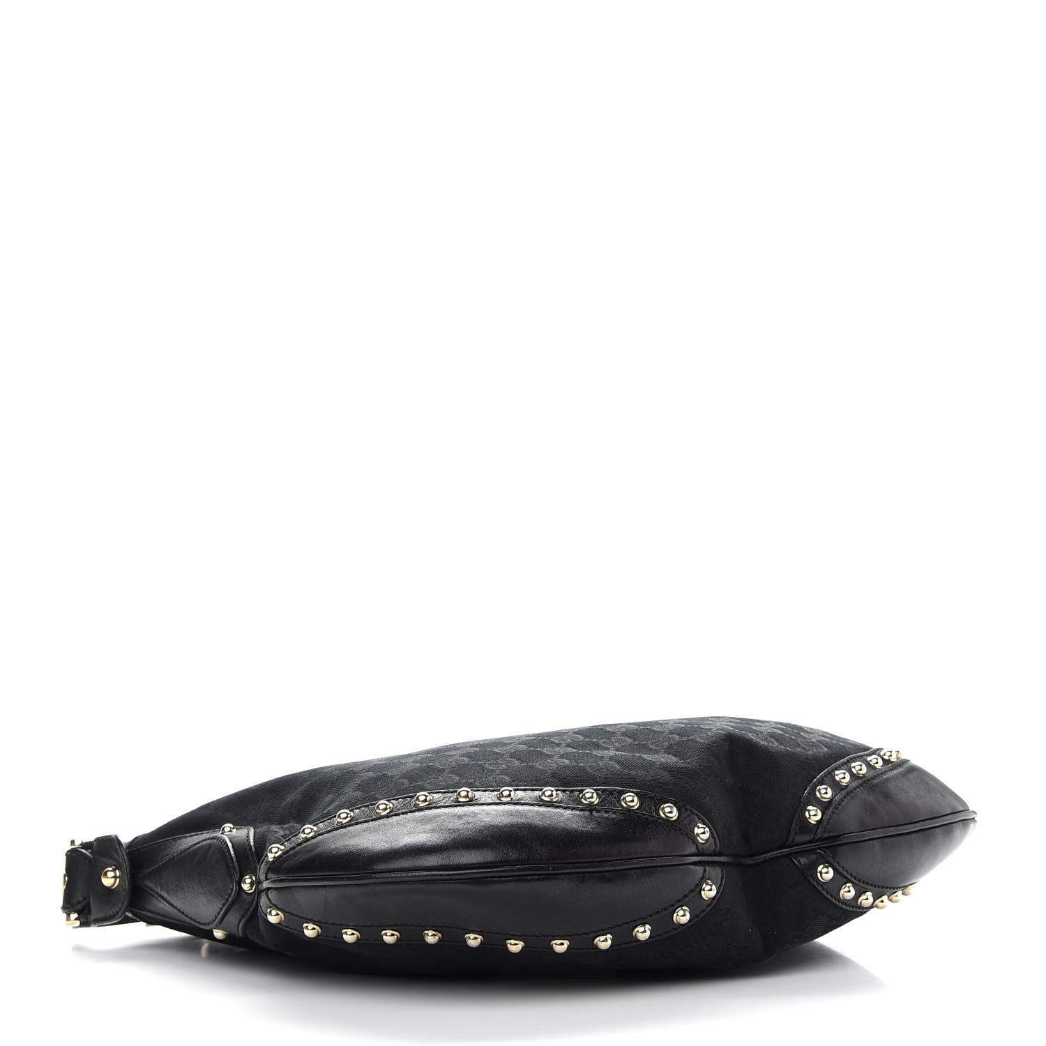 Gucci Monogram Web Pelham Studded Shoulder Bag Black 4 of 11