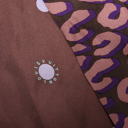 Louis Vuitton Silk Leopard Snood Scarf Mauve 3 of 3