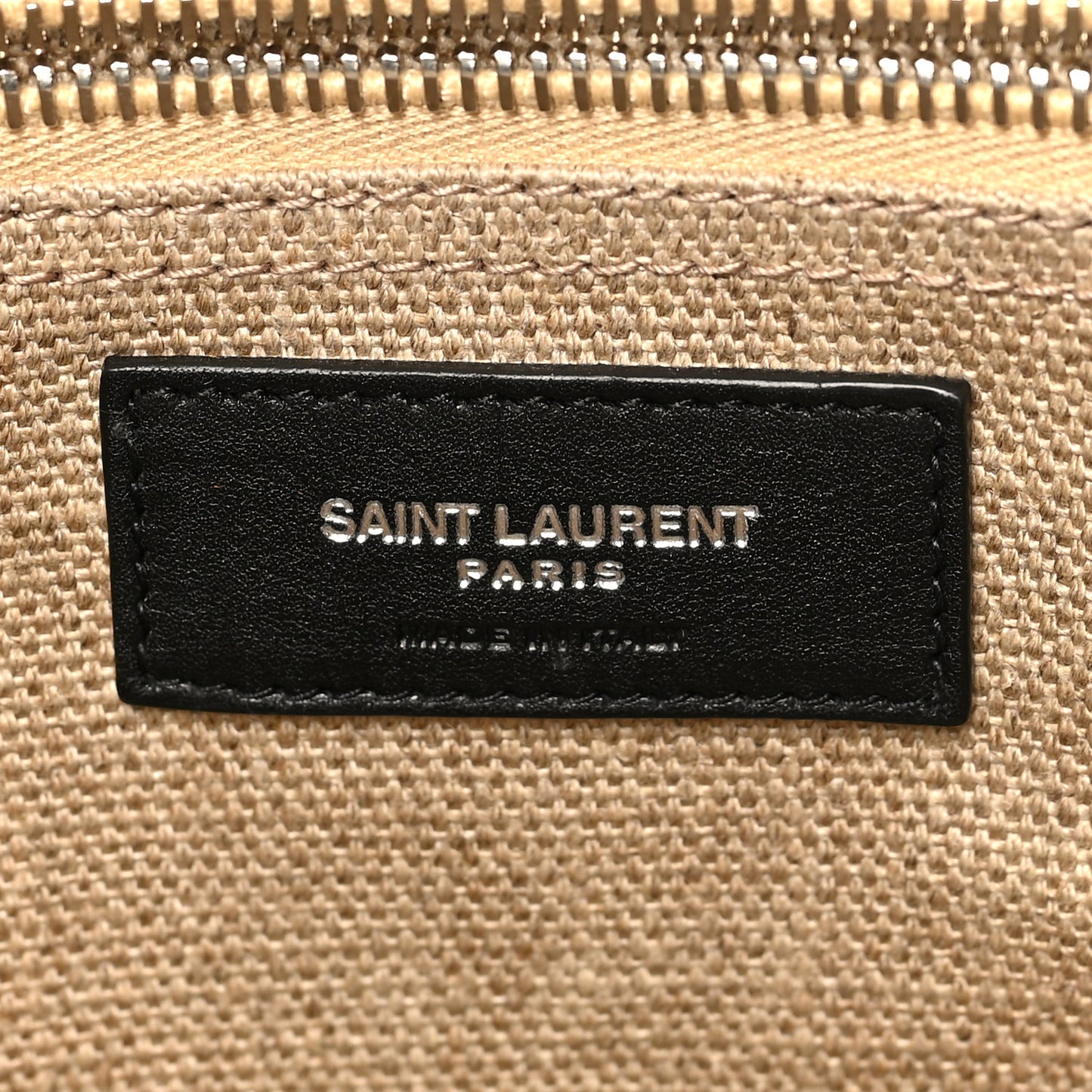 Linen Calfskin Rive Gauche Tote Optic White