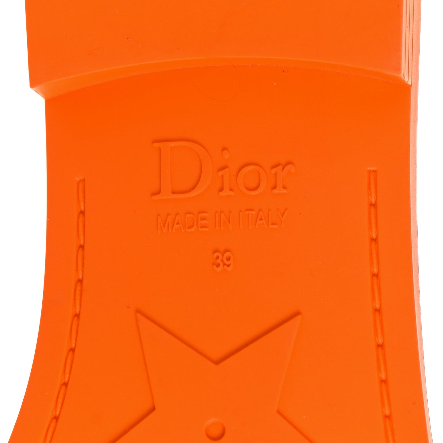 Technical Stretch Fabric Camouflage Dio(r)evolution Slide Sandals 39 Orange Fluo