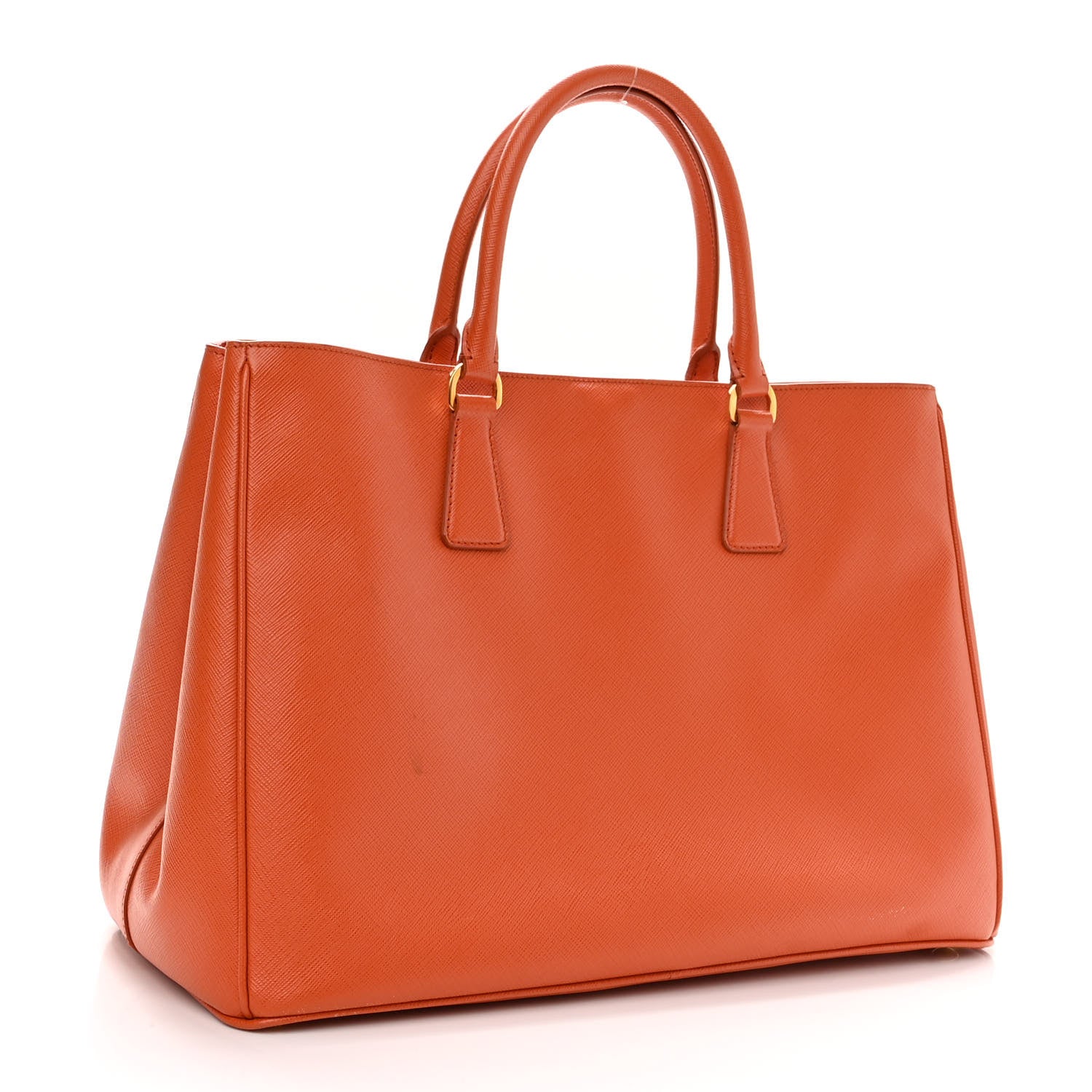 Prada Saffiano Lux Large Tote Papaya 3 of 12