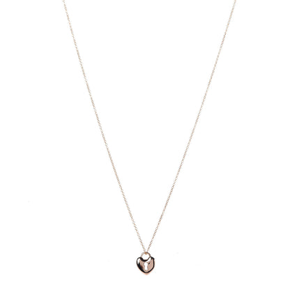 Tiffany 18K Rose Gold Mini Heart Lock Pendant Necklace 1 of 7