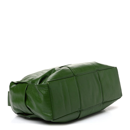 Bottega Veneta Paper Calfskin Maxi Intreccio Medium Arco Camera Bag Avocado 4 of 11
