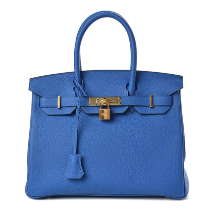 Hermes Togo Birkin 30 Bleu Zellige 1 of 11