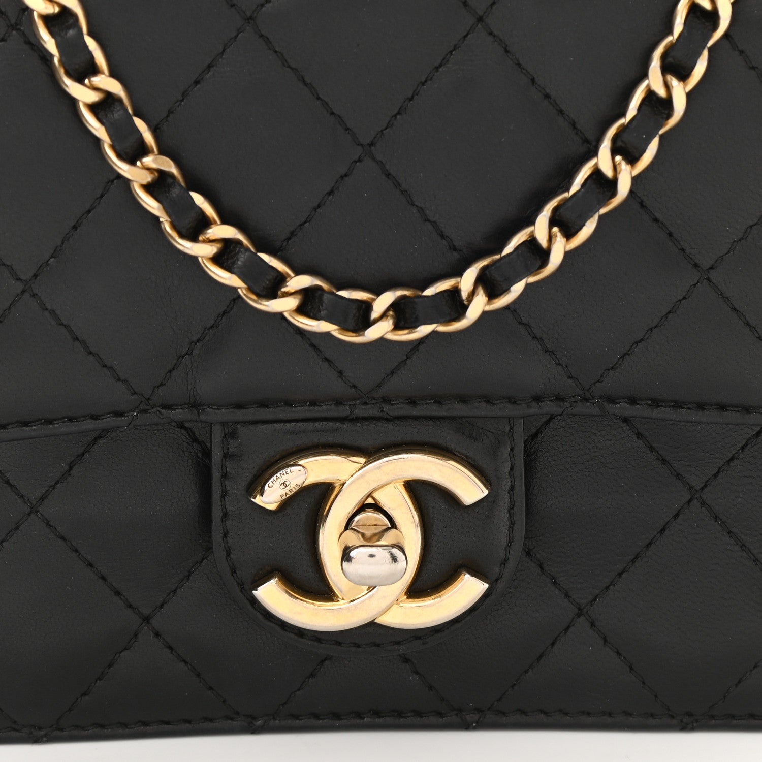 Chanel Lambskin Quilted Crossing Times Mini Flap Black 8 of 10