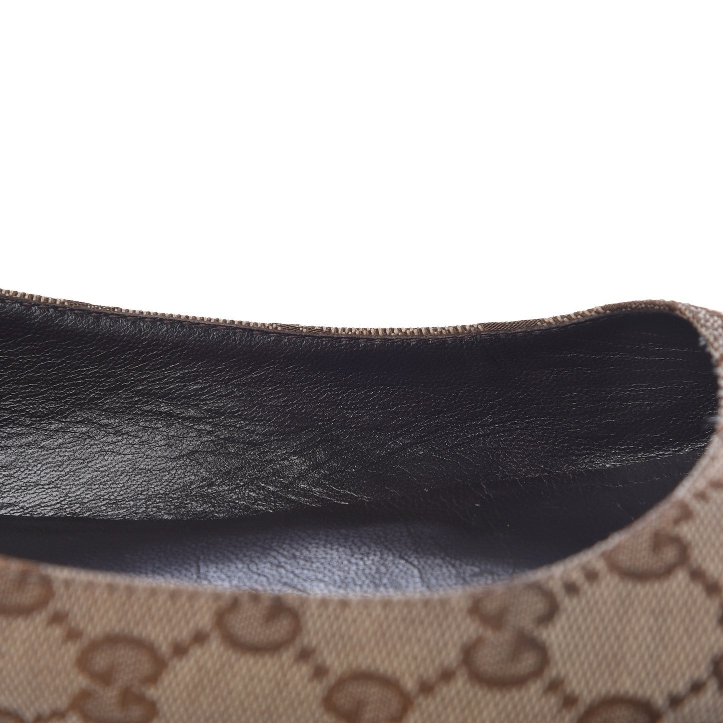 GG Monogram Ballet Flat 36.5 Beige Ebony