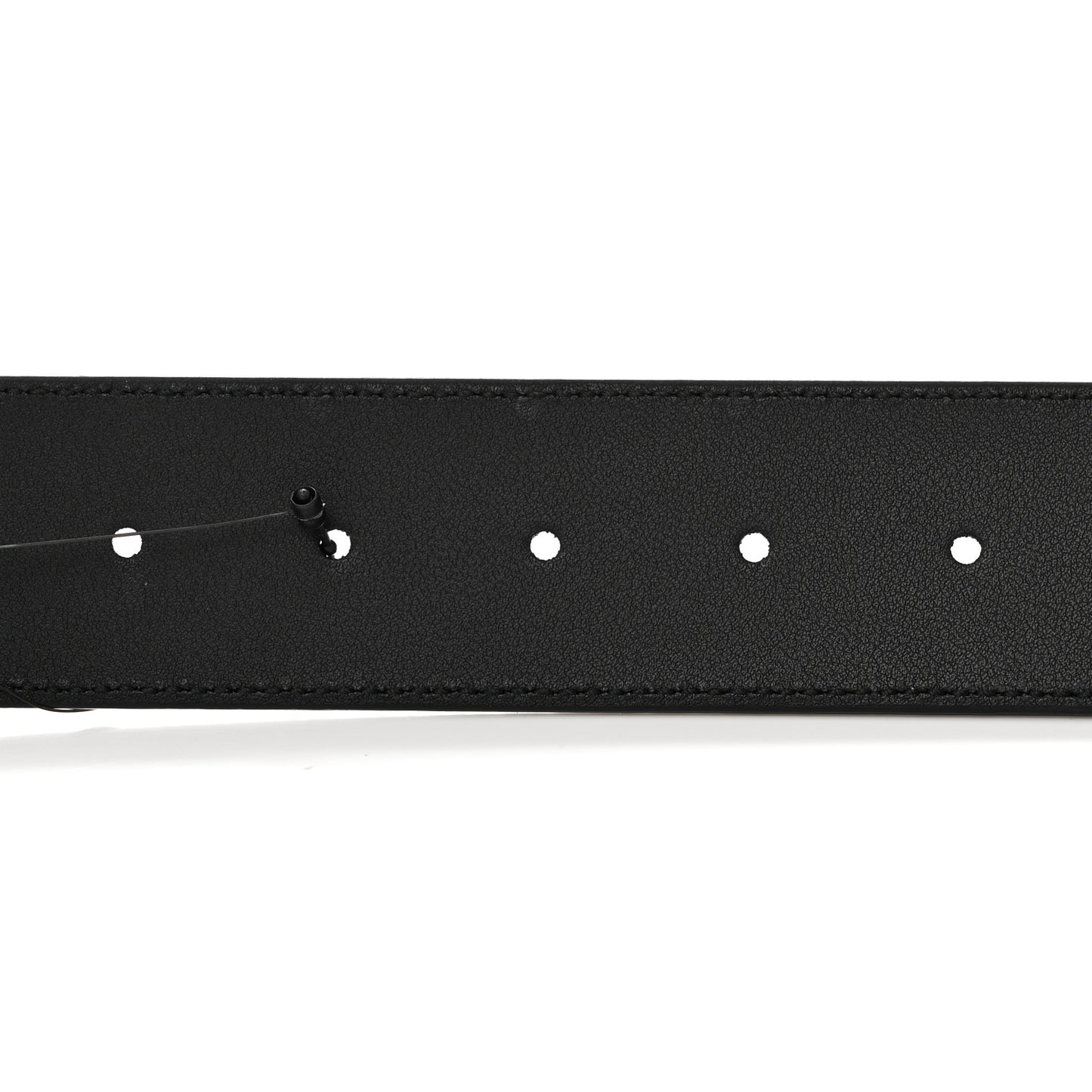 Textured Dollar Calfskin Nickel Double G 40mm Belt 100 40 Black