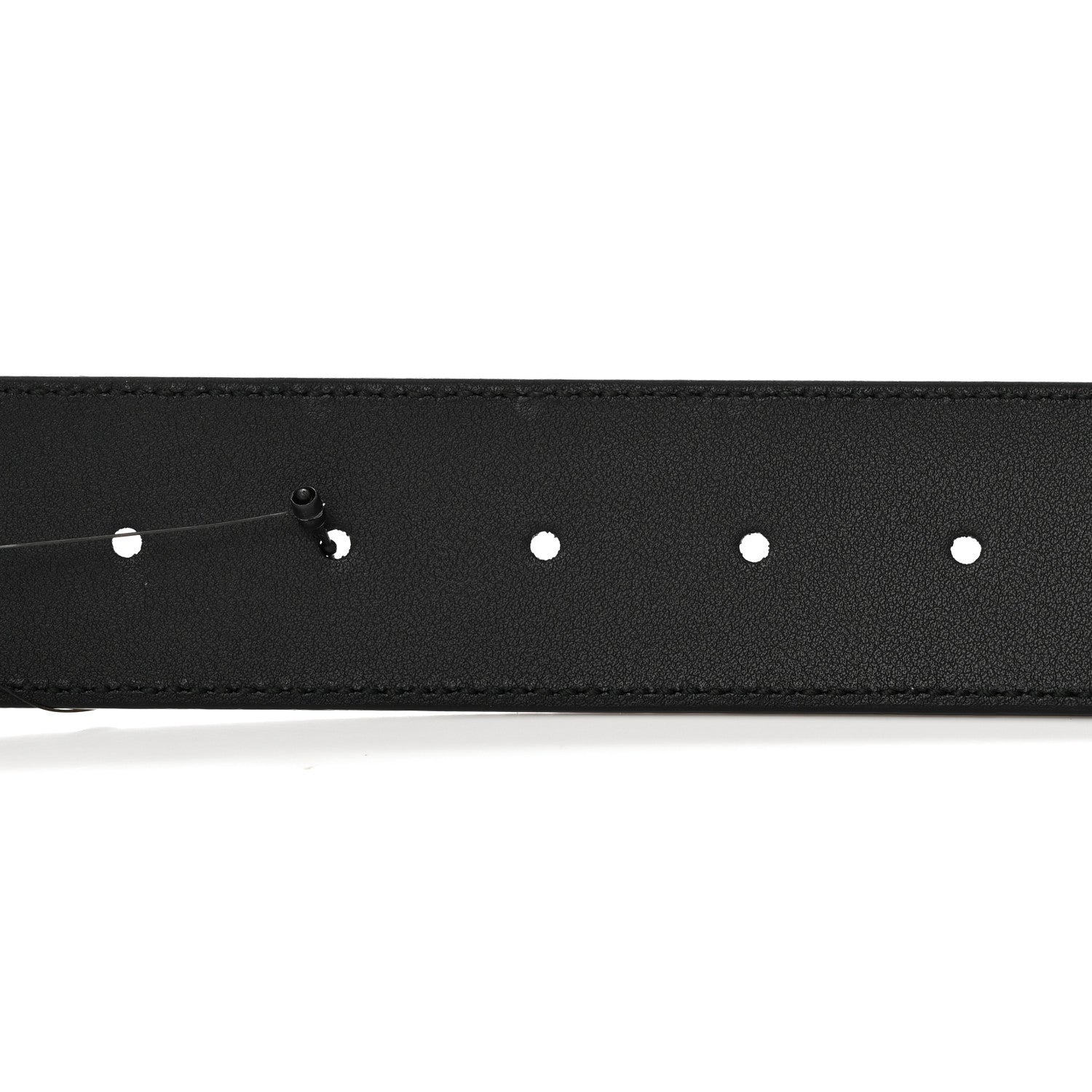 Gucci Textured Dollar Calfskin Nickel Double G 40mm Belt 100 40 Black 4 of 7