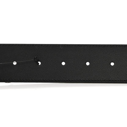 Gucci Textured Dollar Calfskin Nickel Double G 40mm Belt 100 40 Black 4 of 7