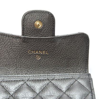 Chanel Metallic Calfskin Quilted Reissue Flap Card Holder Grey 7 of 10