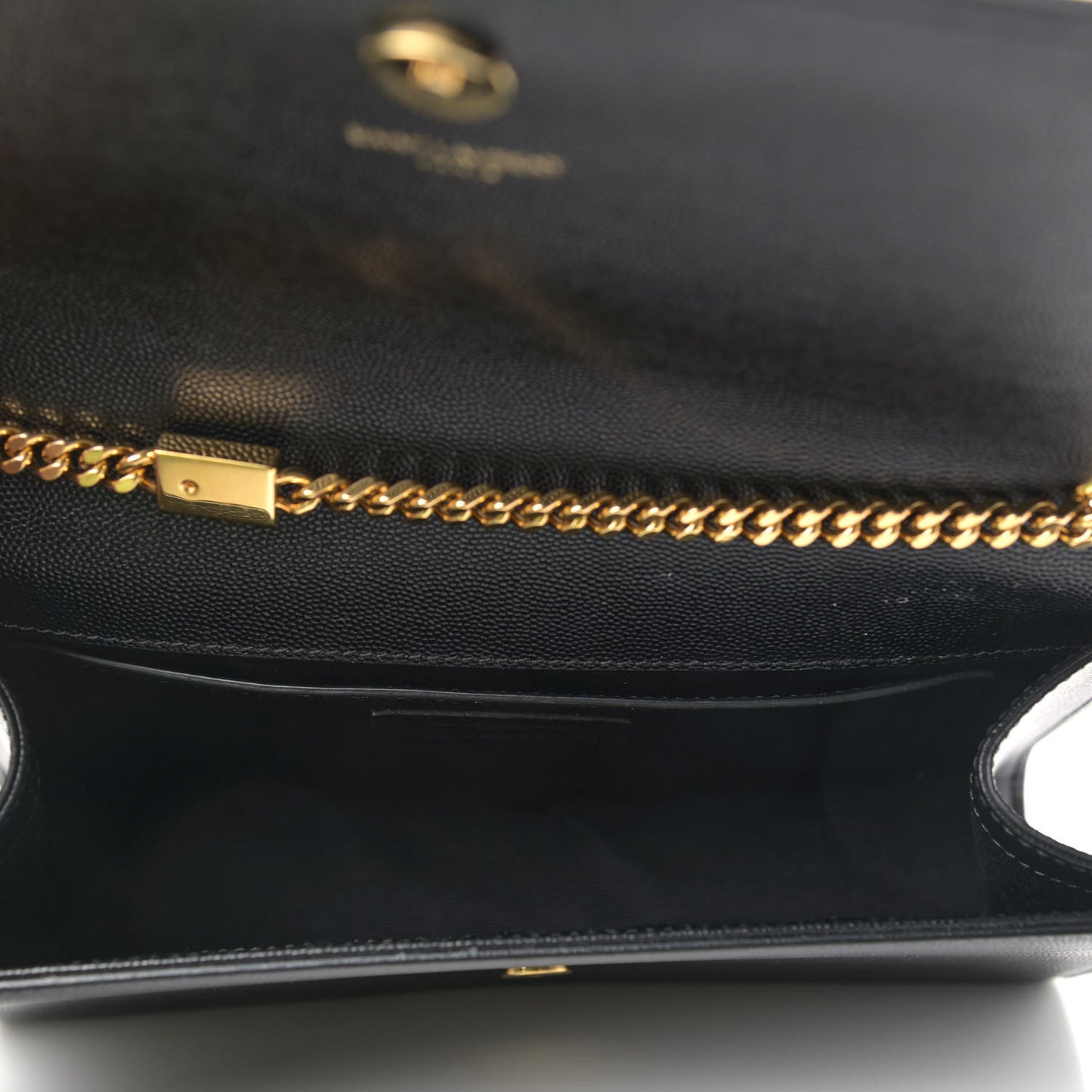 Grain De Poudre Medium Classic Monogram Kate Satchel Black
